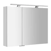 MIRRÓ ogledalna omarica z lučko LED, 90x70x16cm, bela - Bela - 90x70x16 cm - Sapho - MIRRÓ - 24 - MDF/laminat - 900 - 700 - 160 - IP44 - 791 - 10 - LED - 14