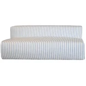 Casa Padrino luxury living room sofa with stripes white/blue 200 cm
