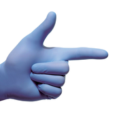 mediCARE Nitrile Gloves AMG Antimicrobial Powder-Free Violet-Blue 100 pack S