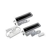 Hera LED svetilka pod omarico U-Pad F, komplet 2 kosov 4.000K črna Senzor - Kuhinja - Sodobni - Aluminij