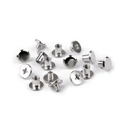 Sedlarske vijačne zakovice O10 mm - nikelj (10 parov)