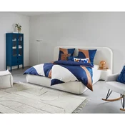 MID.YOU OBLAZINJENA POSTELJA 180 cm  x 200 cm , tekstil, leseni material bela