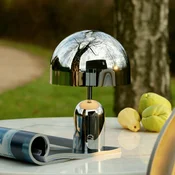 Tom Dixon LED namizna svetilka Beat, aluminijasta barva, višina 53 cm - Dnevna soba/jedilnica - Dizajn - aluminij, črn