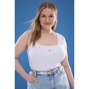 Trendyol Curve Ženska majica Tbbss25Cv00008, Bela