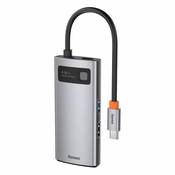 Baseus Metal Gleam 4u1 multifunkcionalni HUB USB Type C - USB Type C Power Delivery 100 W / HDMI 4K 30 Hz / 1x USB 3.2 Gen 1 / 1x USB 2.0 (CAHUB-CY0G)