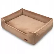 shumee Pasja postelja žamet PREMIUM bež postelja za haskije HUGGY DOGGY XL
