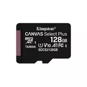 Kingston kartica 128GB Canvas Select Plus microSDXC Class 10 UHS-I