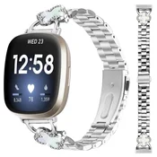 INF Nadomestni/Združljivi Deli – Eleganten Srebrn Jeklen Pašček za Fitbit Versa 3/4/Sense 2, (5000130027)