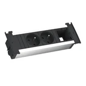 BACHMANN Napojni modul 2xšuko + 1xprazno mesto GST18 crni