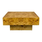 Klubska mizica v orehovem dekorju v naravni barvi 90x90 cm Quinn – Dutchbone