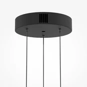 Maytoni LED-visoka svetilka Bassa, rjava, premer 45 cm, steklo, z možnostjo zatemnitve - Dnevna soba/jedilnica - Sodobni - rjava, črna