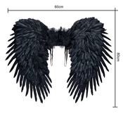 Krila angelska Dark Angel Large, črna