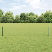 vidaXL Šesterokotna ograja s stebrom 10 x 0,4 m Jeklo s PVC premazom