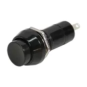 Taster prekidac plasticni 3A/250V crni okrugli, fi=12mm