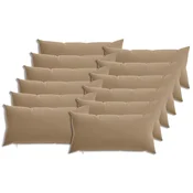 vidaXL Prevleka za blazino 12 kos HEERLEN Taupe 40 x 80 cm Poliester