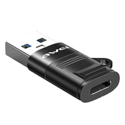 Awei AWEI ADAPTER CL-13 USB-C NA USB-A ČRN/ČRN PODATKOVNI KABEL, (22007345)