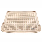 Rubber trunk mat Audi Q3 2011-2018 (space-saver spare wheel, beige)