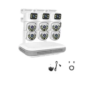 OEM Brezžični CCTV sistem, 8CH NVR, 4 kosi 6MP dvojnih objektivskih kamer -8CH NVR x 6 Kamere -1T, (5000137559)
