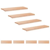 vidaXL Stopnice 8 kos 90 x 30 x 2 cm Naravna Trda bukovina