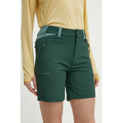 Kratke outdoor hlače Viking Sequoia boja: zelena, bez uzorka, srednje visoki struk
