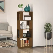 Vidaxl Knjižna omara/pregrada 51x25x132 cm trdna borovina