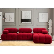 Atelier del Sofa L1 O1 1R Puf Bubble Corner Ugaona garnitura, Crvena