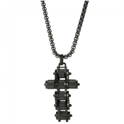 Ogrlica Chain Cross - Crna KP29312