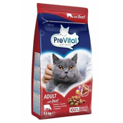 Prevital Suha hrana za macke Adult,Govedina, 1.4 kg