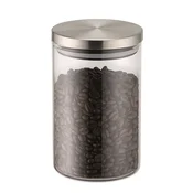 Steklena okrogla posoda, nerjaveče jeklo/steklo/silikon/plastika, 800 ml