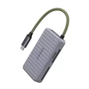 Ugreen Citac memorijskih kartica SD microSD USB-C - sivi