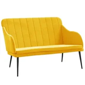 Vidaxl Klop rumena 110x76x80 cm žamet