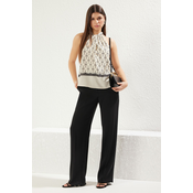 Trendyol Multicolored Satin Halter Neck Patterned Woven Blouse