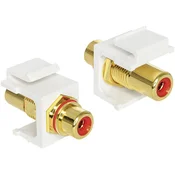 Keystone Cinch adapter, ženski cinch konektor na ženski cinch konektor, rdeče barve