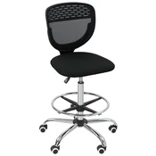 Homestar Pisarna stol z nastavljivo oporo za noge 59x59x106-126 cm črna