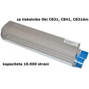 Fenix C831/C841 Y Yellow toner 10K, nadomešča Oki 44844505 za tiskalnike Oki C831, C841, C831DM - kapaciteta 10.000 strani