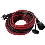REV - Everflourish Električni podaljševalni kabel [ vtič z zaščitenimi kontakti - zaščiteni kontakti-s sklopko] 16 A rdeč-črn 25 m REV - Everflouri