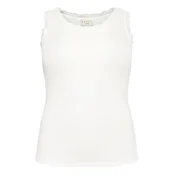 KAFFE CURVE Top KComia naravno bela
