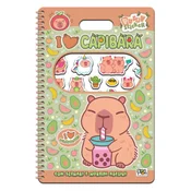 I love capibara. Puffy sticker. I love scrapbooks. Con adesivi