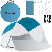 Trizand Šotor za plažo 220x120x90cm - turkizno - siv