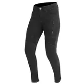 Ženske motoristične jeans hlače Trilobite Parado Mono Layer 2461-slim fit, črne