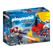 PLAYMOBIL City Action Feuerwehrmänner mit Löschpumpe 9468