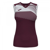 Joma Supernova II T-Shirt Burgundy-White Sleeveless