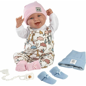 Llorens 84481 NEW BORN 2 u 1 - realisticna beba lutka sa zvukovima i tijelom od mekane tkanine