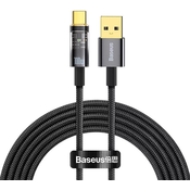 Baseus Explorer, USB to USB-C Cable, 100W, 2m (Black)