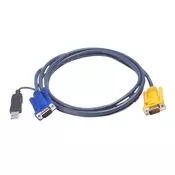 ATEN 1.8M USB KVM Cable with 3 in 1 SPHD and built-in PS/2 to USB converter (2L-5202UP)