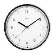 HAMA Zidni sat "Linea", promjer 25 cm, tihi, crni