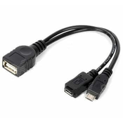 PremiumCord Redukcijski kabel USB USB A/ženska+Micro USB/ženska - Micro USB/ženska OTG
