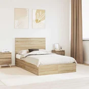 Krevet s od storage Sonoma hrast 135 x 190 cm Konstruirano drvo