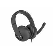 Natec slušalke z mikrofonom natec rhea nsl-1452 (črna barva)