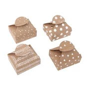 Srebrne vzorčaste darilne škatle | Mini dots